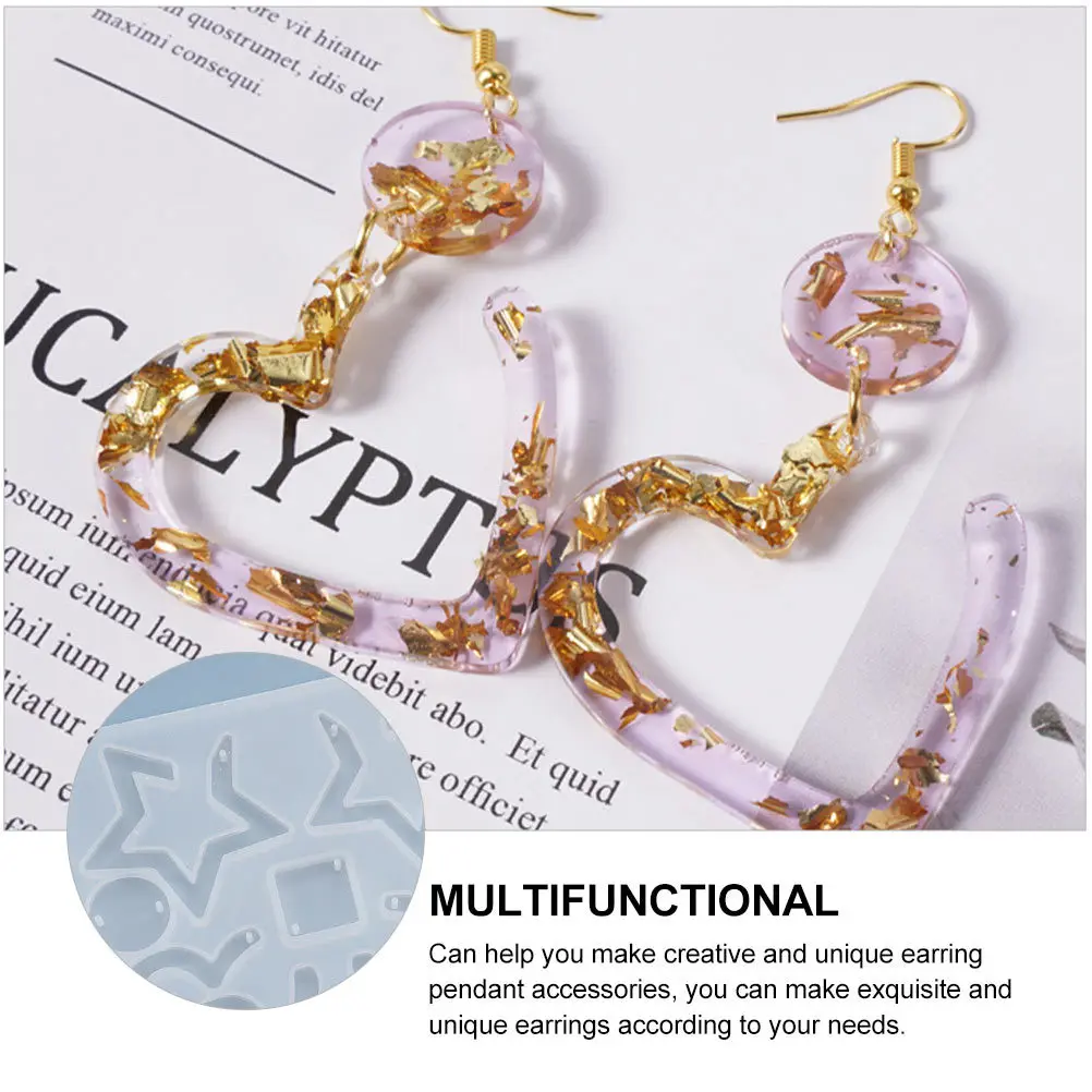 

2Pcs Silicone Mold for DIY Epoxy Jewelry Making Earring Pendant Charms Creative Reusable Mold with Excellent Durability and