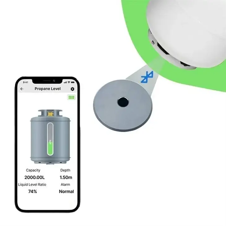 Wireless LPG Gas Level Sensor for Bluetooth Ultrasonic Gauge for RV Motorhome Propane Cylinder Checker with App Alarm
