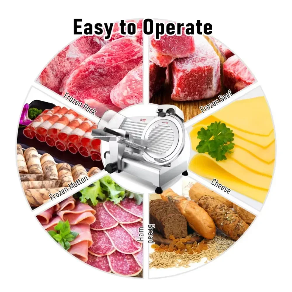 Factory Price 300mm Frozen Meat Slicer Commercial Chicken Beef Sausage Fish Meat Slicer with Italy Blade