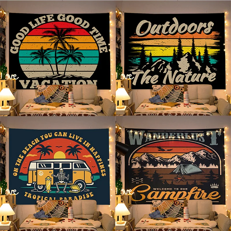 

American Style Tapestry Wall Hanging Bedroom Living Room Home Decor Camping Surfing Holidays