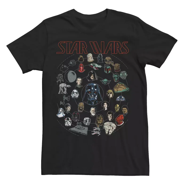 Star Wars heren T-shirt met korte mouwen, sci-fi streetstyle, retro Mandalorian rebellen sluit zich aan bij de weerstand, Star Wars fancadeau