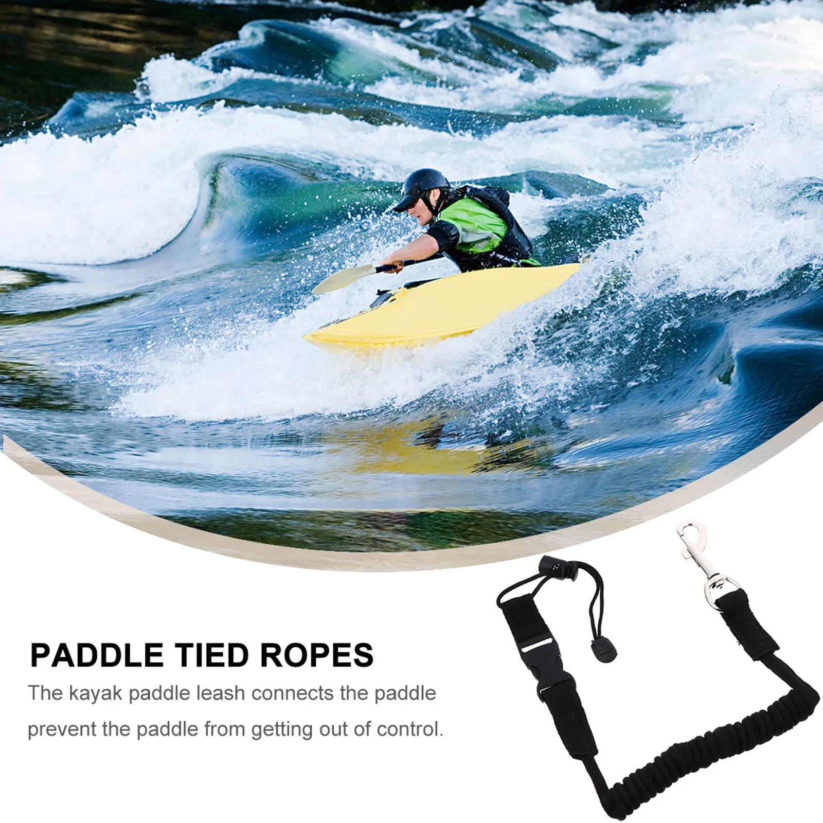 

Paddle Leash Elastic Oar Kayak Adjustable Strap Boat Accessories Kayaking Fishing Paddle Strap Rope Canoe Rope Wear Resistant