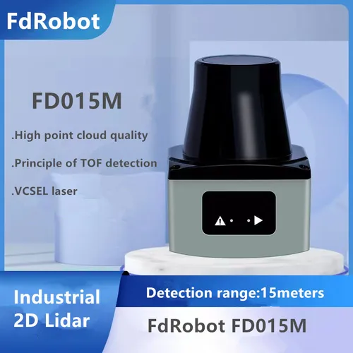 FdRobot lidar FD015M TOF 15m 로봇 장애물 회피 벽 바닥 화면 상호 작용을위한 산업용 2D 레이저 범위 레이더 