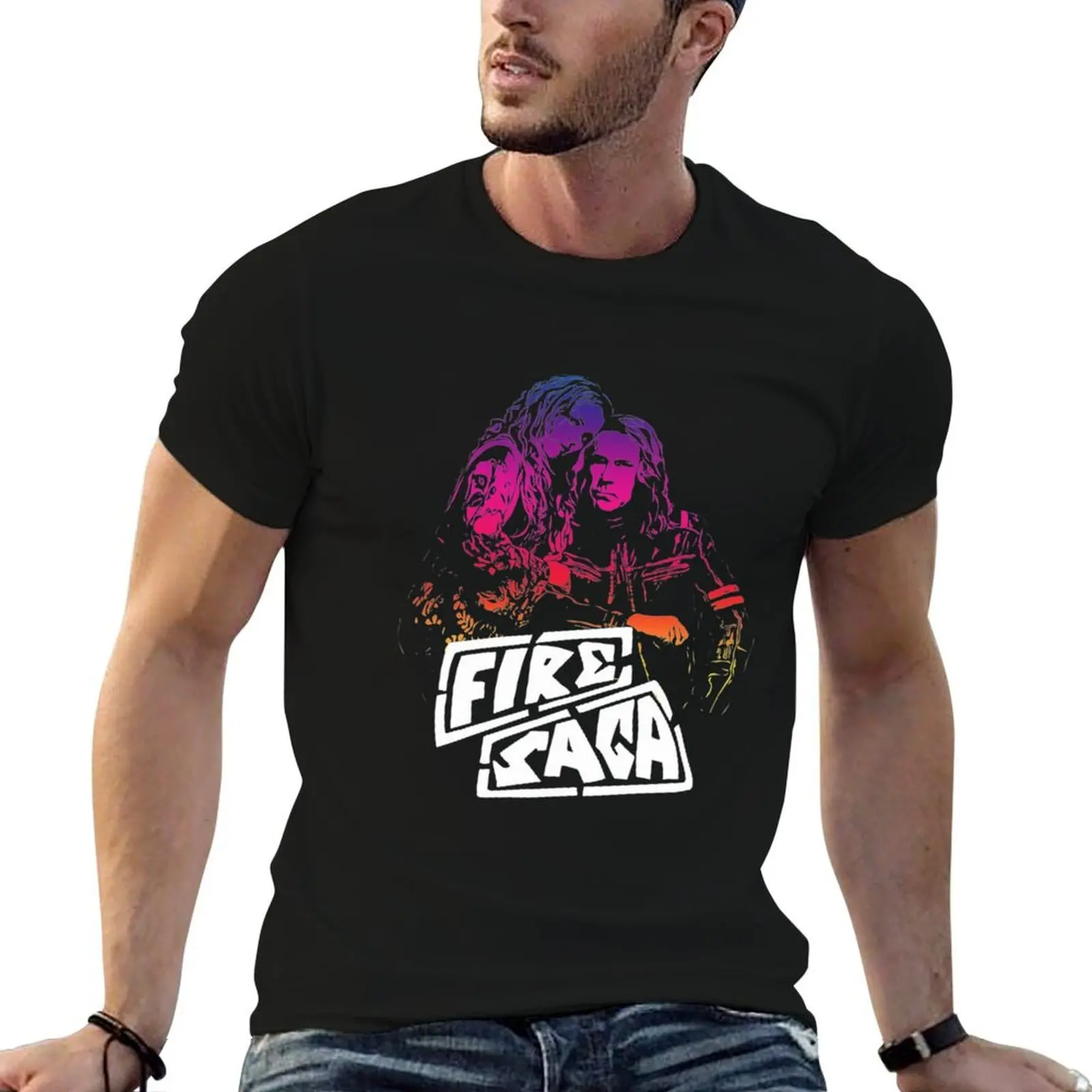 fire saga T-Shirt shirts graphic tees plus size tops tee shirts for men