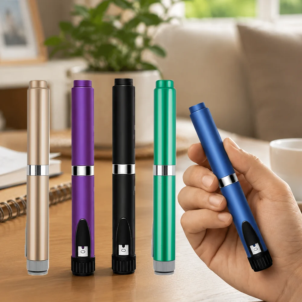 Metal Insulin Injection Pen,Peptide Pen Injector Compatible with 3ml Cartridges, Adjustable 1-60 Unit for Insulin Injection