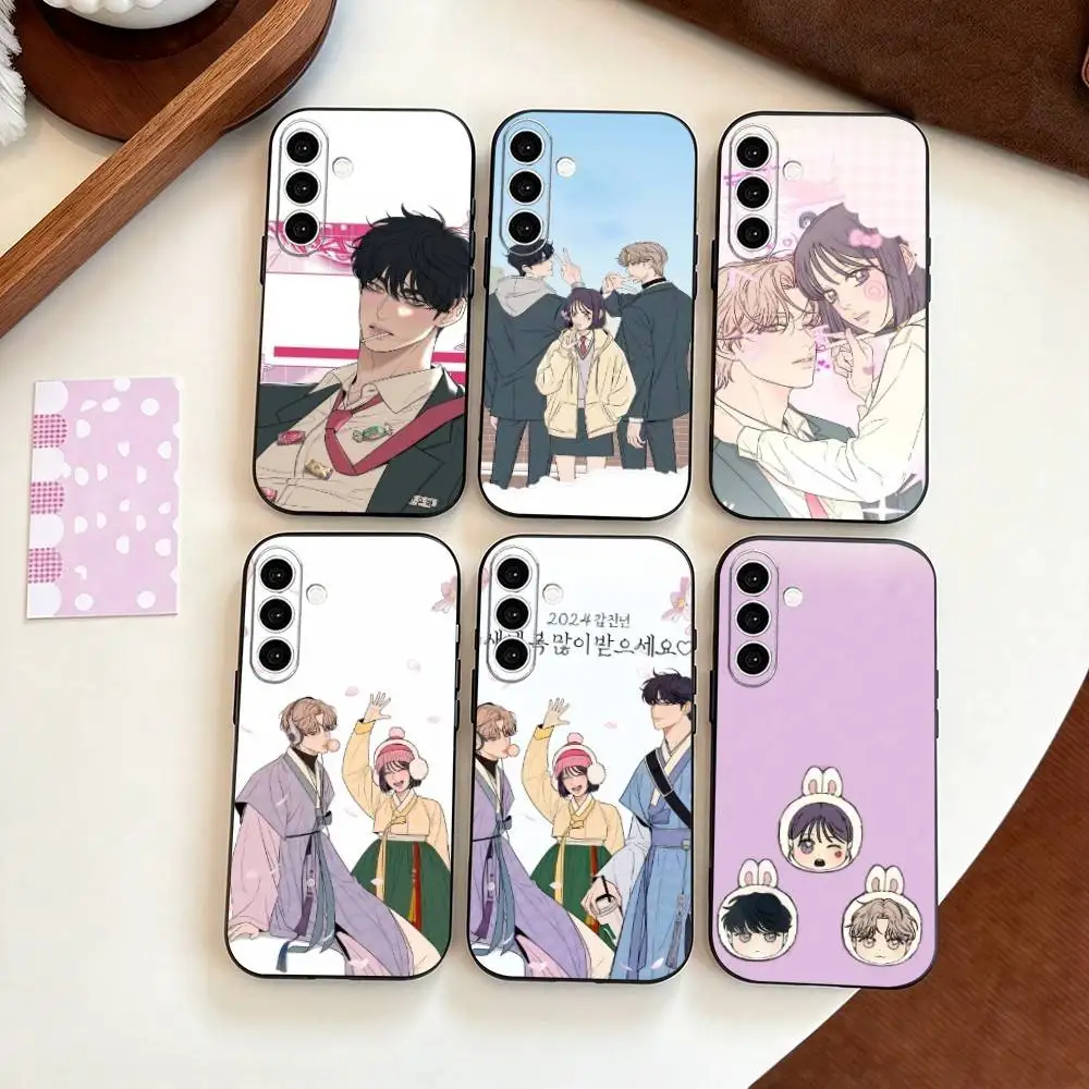 Korean Manhwa Operation True love  Phone Case Black Silicone Soft For Samsung Galaxy A73,A72,A71,A70,A53,A52,A51