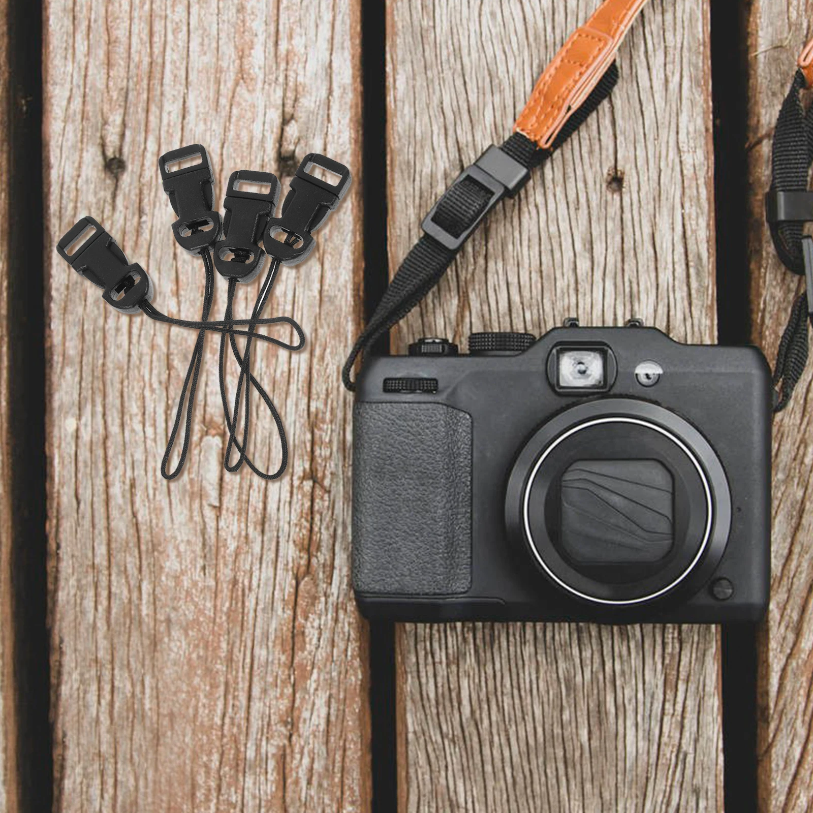 

2 Pairs Camera Shoulder Strap Buckle Plastic Quick Release Connectors Black DSLR Mirrorless Compatible Lightweight Durable