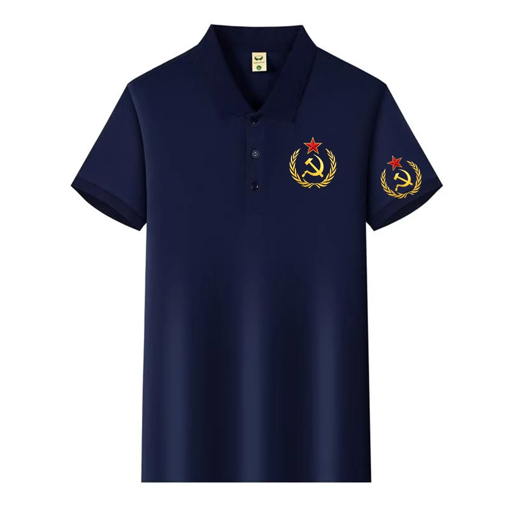 Che Guevara CCCP Logo Print 2026 Men's Summer Luxury Polo Shirt Lapel Print Short Sleeve T-shirt Breathable Business Casual Top