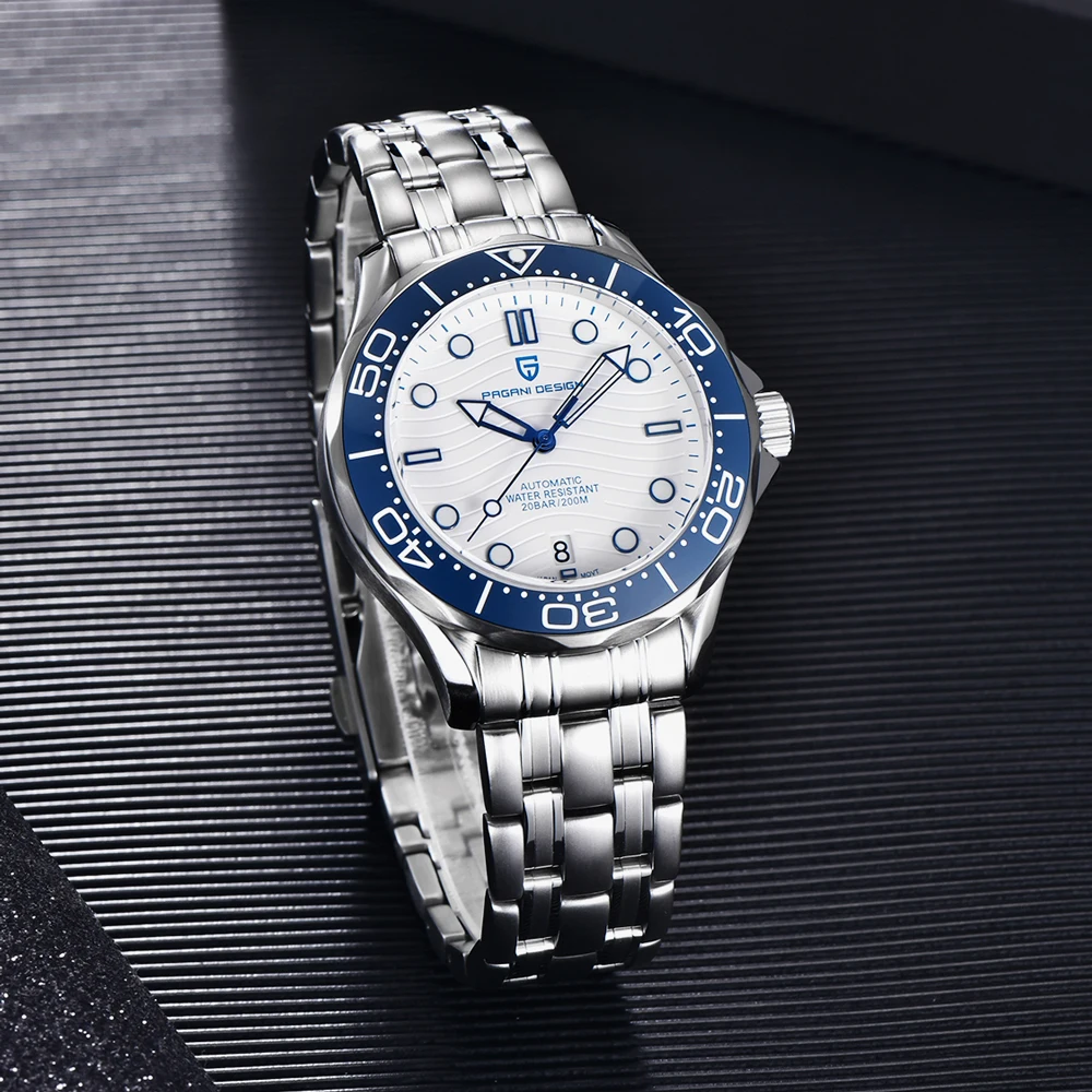 PAGANI DESIGN 2024 New NH35 Mechanical Watch Mens Watches Automatic Winding Sapphire 007 Series Sapphire Mirror Waterproof Clock