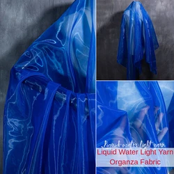 Water Light Yarn Liquid Organza Fabric Glossy By The Meter for Wedding Dresses Clothing Hanfu Sewing Thin Soft Designer Textile