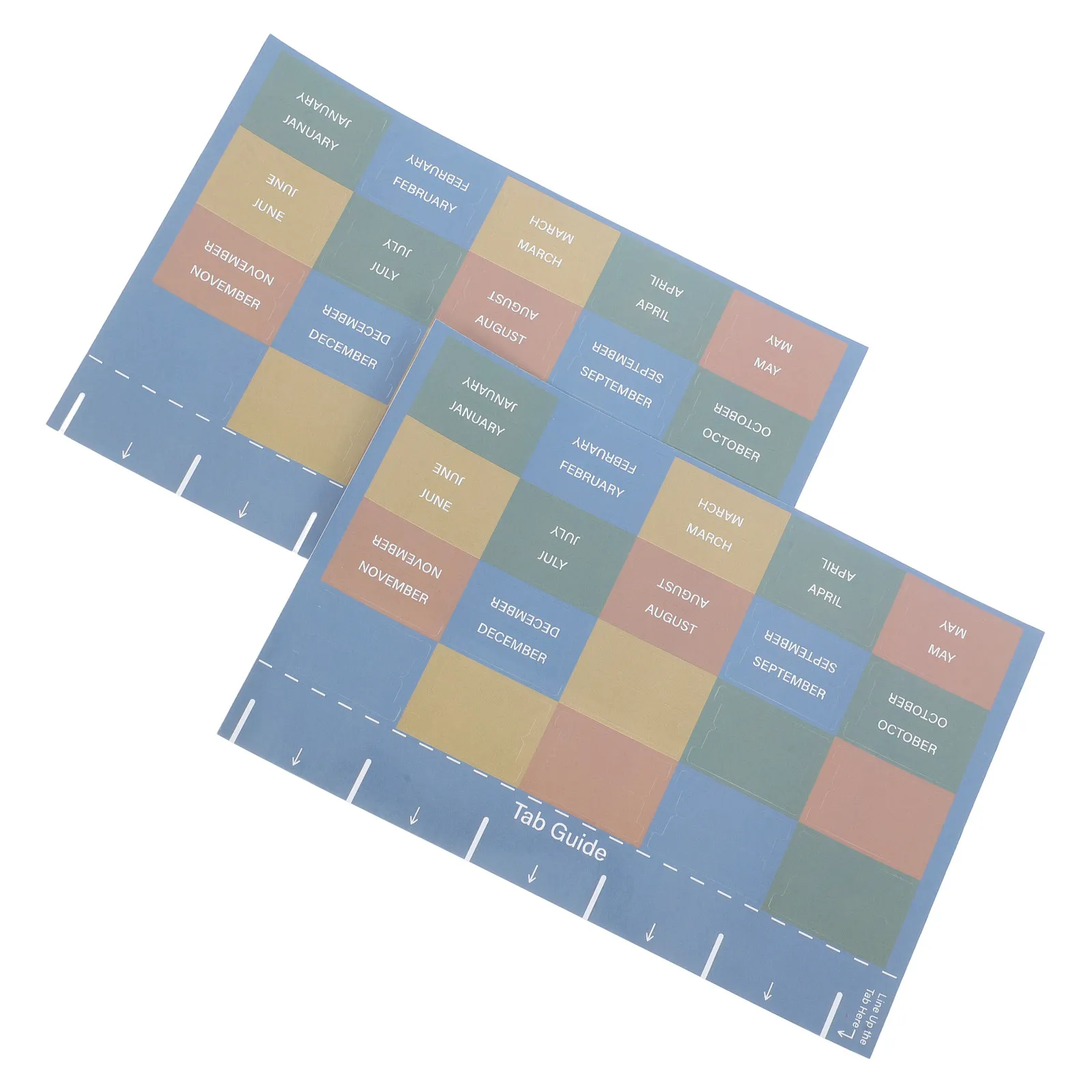 

2 Sheets Self-Adhesive Monthly Planner Tabs for Office School Organizing Index Stickers Students Journal Tabs Monthly Dividers