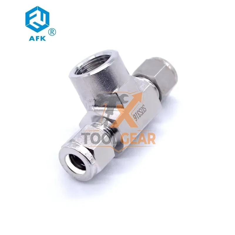 2026hotsale* High Stainless Steel 316 Compression Tube Fittings Polished Female Branch Tee Pipe Double Ferrule Including Tee