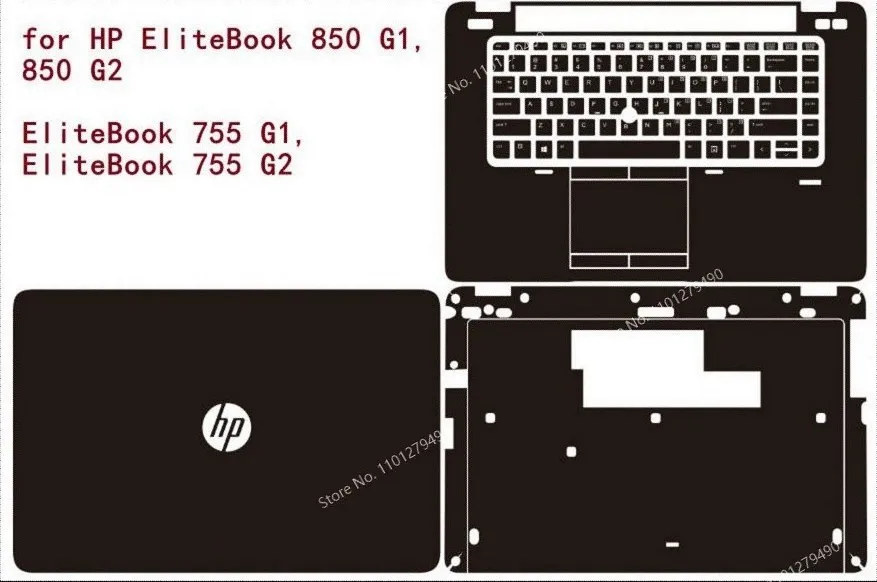 Pre Cut Laptop Vinyl Decal Cover laptop Sticker Skin Protector for HP Zbook 15U G5 EliteBook 755 G5 G1 G2 EliteBook 850 G1 G2