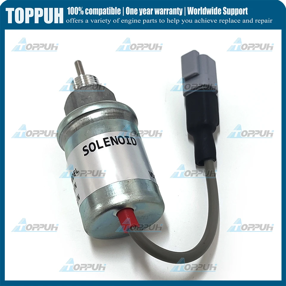 T401132 Fuel Shutoff Solenoid 12V 185206452 185206450 185206192 For Perkins Engine Stop Solenoid Valve