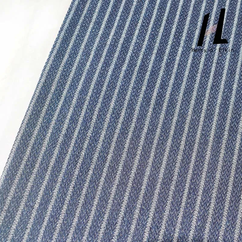 Fashion Jacquard Design Denim Fabric Custom High Quality Printed Jacquard Polyester Cotton Denim Fabric For Shoes Bag Coat Shock