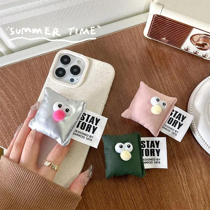 Cute Cushion Shape Mobile Phone Holder Soft Cover Air Cushion Finger Bracket Adhesive Tablet Mobile Phone Kickstand