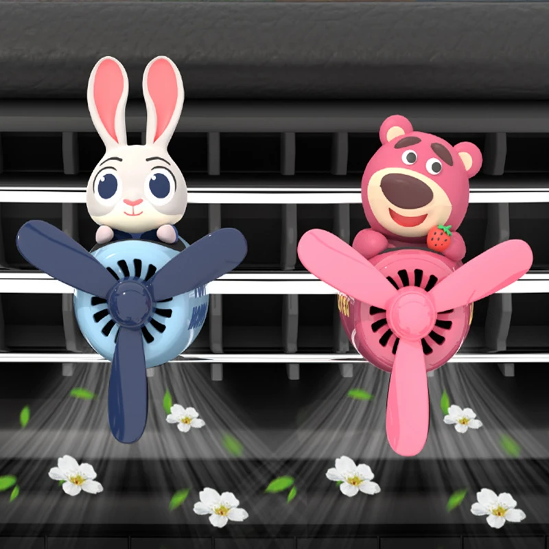 디즈니 주토피아 주디 차량용 방향제 회전 프로펠러 아로마테라피 에어 아울렛 향수 자동차 향수 애니메이션 액세서리