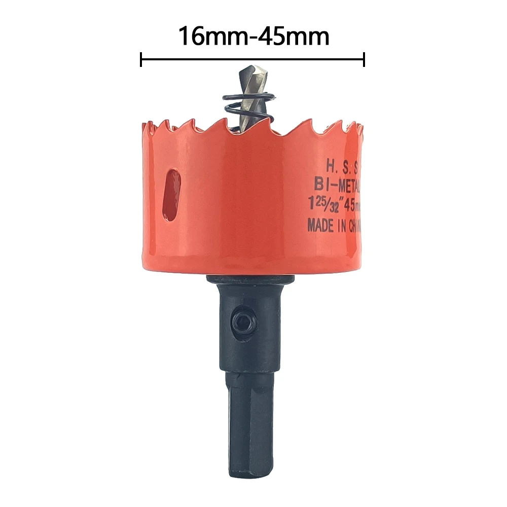 1Pcs 16-45mm M42 Bi-Metal Hole Saw HSS Drill Bits Drilling Crown for Metal Iron Aluminum Stainless Wood Cutter Tools