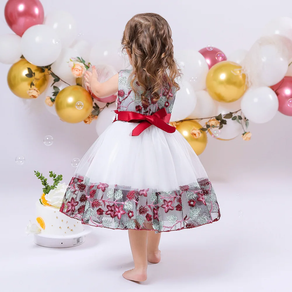 2025 Flower Girl Dress Elegant Princess Dress Kids Dress Girls Costume Wedding Party Ball Gown Children Clothing 2 3 6 8 10 Year
