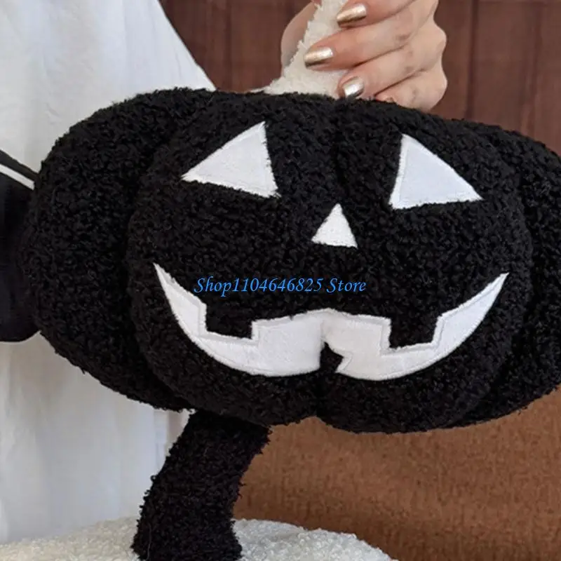

Halloween Pumpkin Throw Pillow Stuffed Cushion Seasonal Holiday Decoration Soft Fall Accent For Sofa Bed