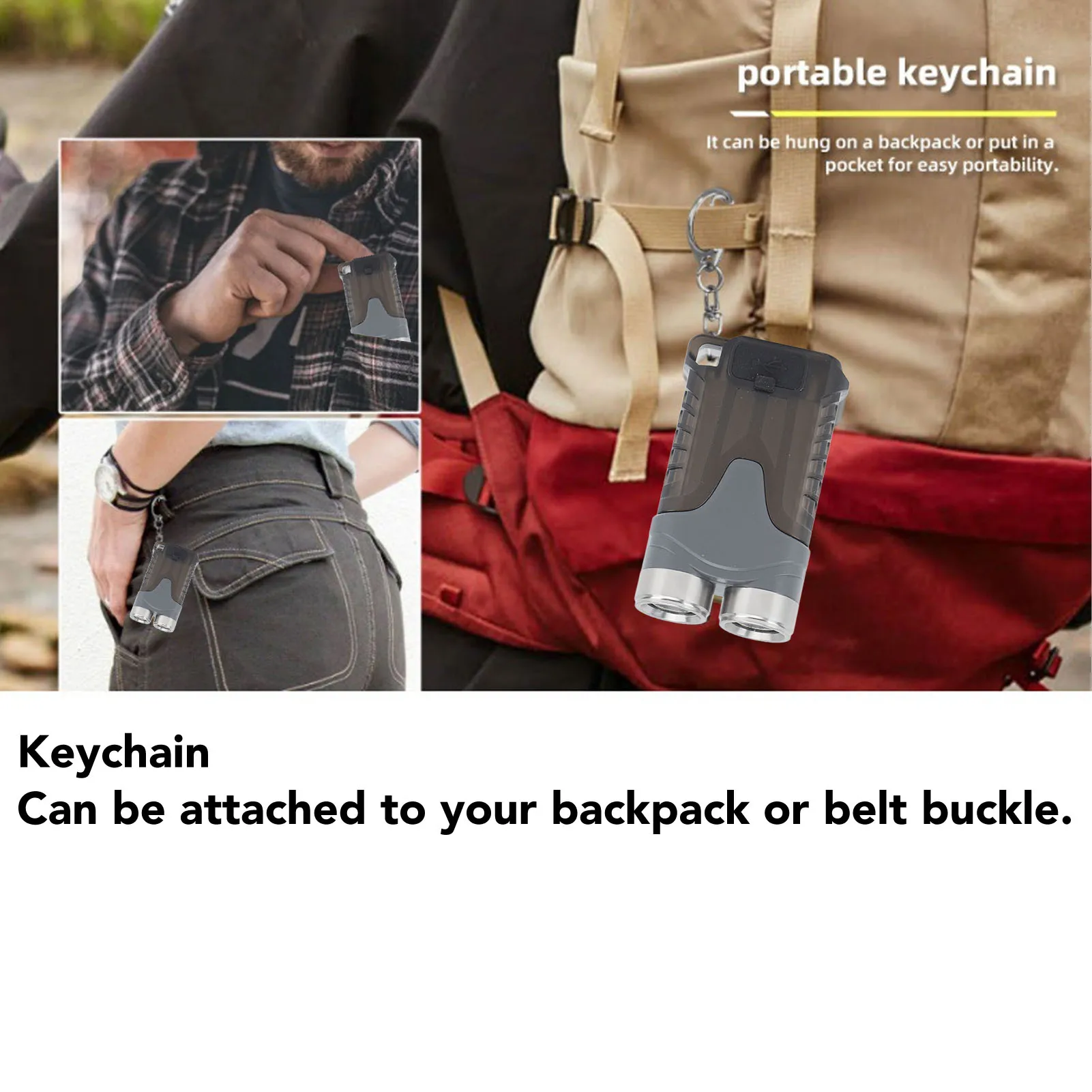 جيب صغير كيشاين ضوء فلاش ، USB المحمولة ، المغناطيسي ، مشاعل قوية ، في حالات الطوارئ ، والمشي لمسافات طويلة