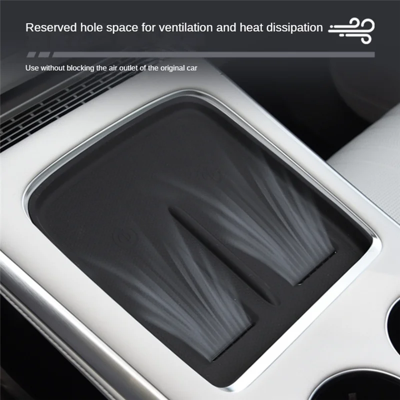Car Silicone Anti-Skid Central Console Wireless Charger Pad For Xpeng G9 Interior Modification Accessories