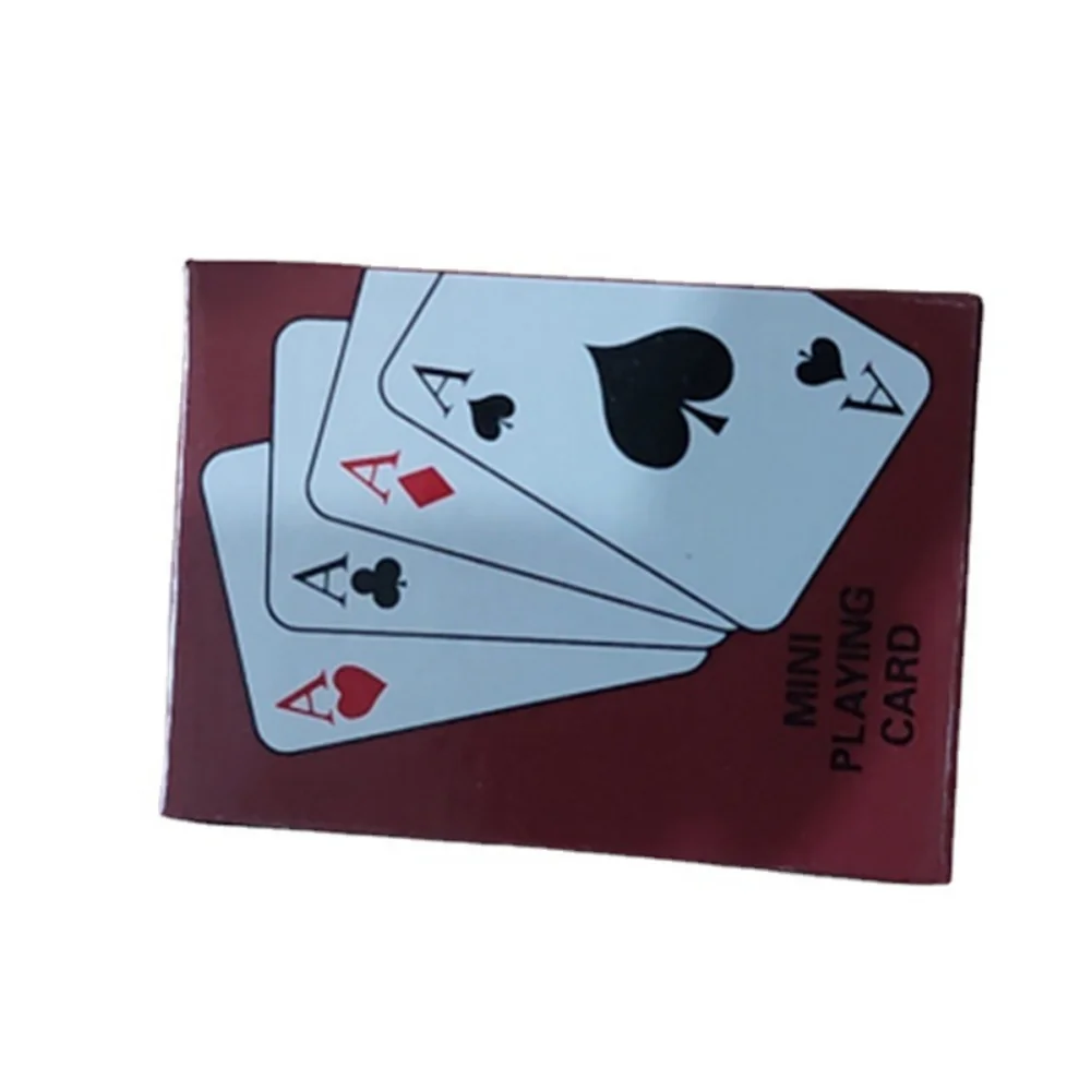 Funny Cute Mini Playing Cards Poker Games Super Small Cards Spoof Gifts Travel Toys Prank Props Accessories Home Decoration