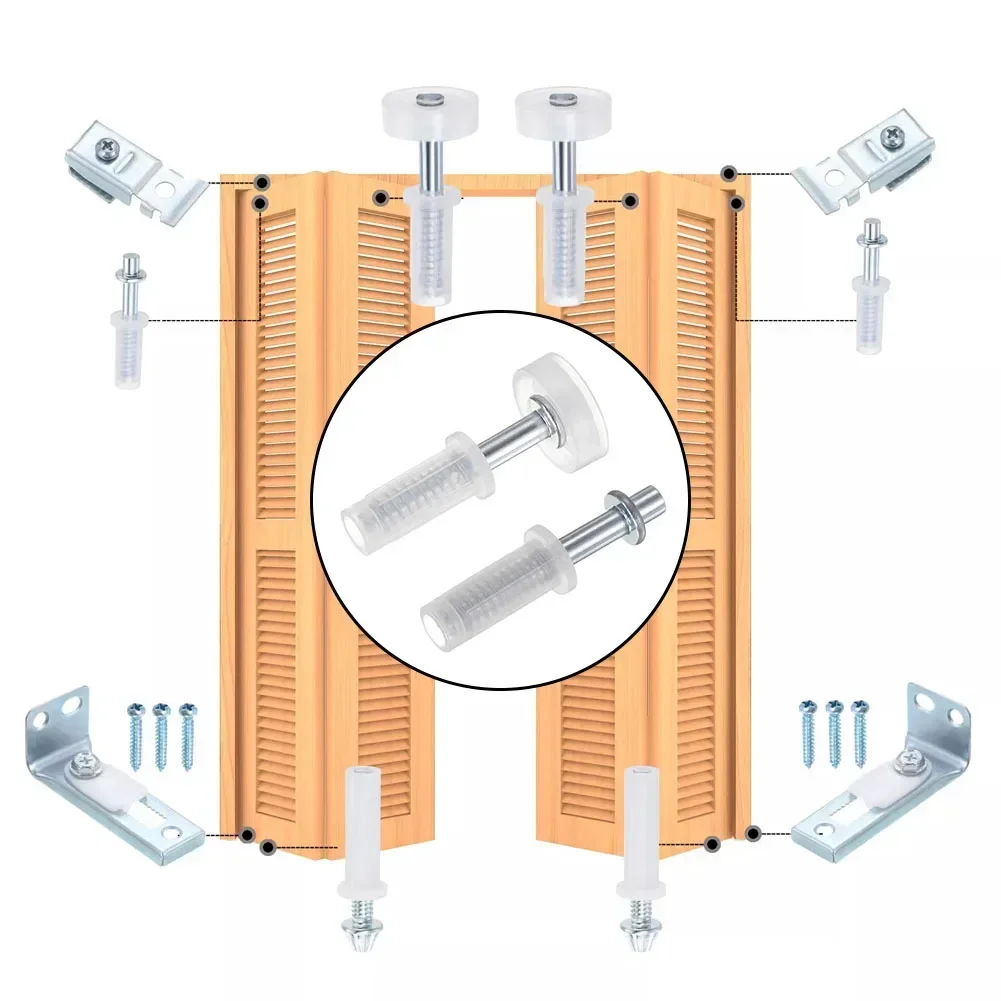 Top Guide Wheel Pivot Hinge Bifold Door Hardware Kit Closet Door Top Pivot  Guide Wheel Sliding Door Repair Parts Hardware