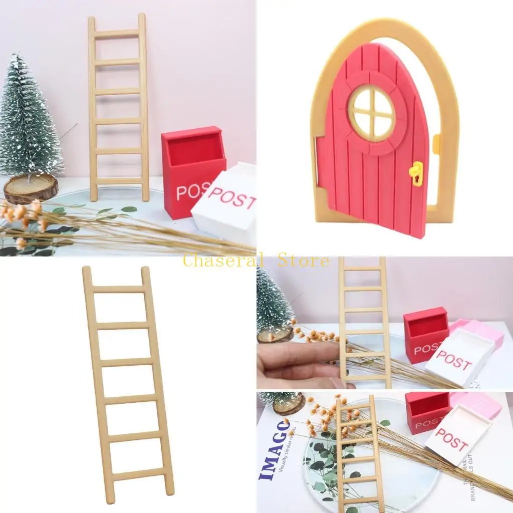 E7CE Plastic Fairies Gate/Ladder Model Furniture Figure for 1/12 Dollhouses Landscape
