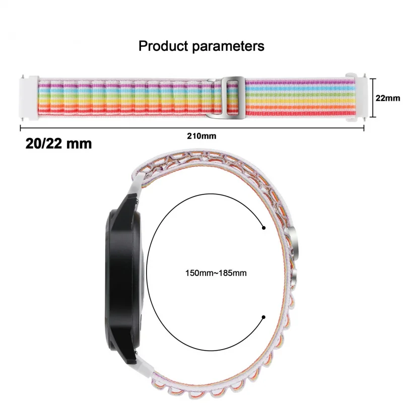 Alpine Loop Strap for Samsung Galaxy Watch Active 2/Gear S3 44mm 40mm Elastic Watch Band for Huawei GT 2/3 Pro