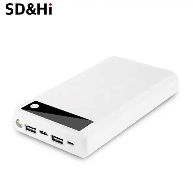 1 Pc (Without Battery) 6×18650 Battery Charger Cover Power Bank Case DIY Box 2 USB Ports DIY Shell Mobile Phone Charge