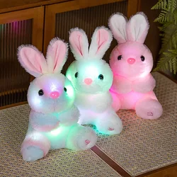Starry Comfort Glow-in-the-Dark Plush Bunny Rabbit - Soft Polyester Blend Stuffed Animal, Perfect Easter Gift for Youngsters