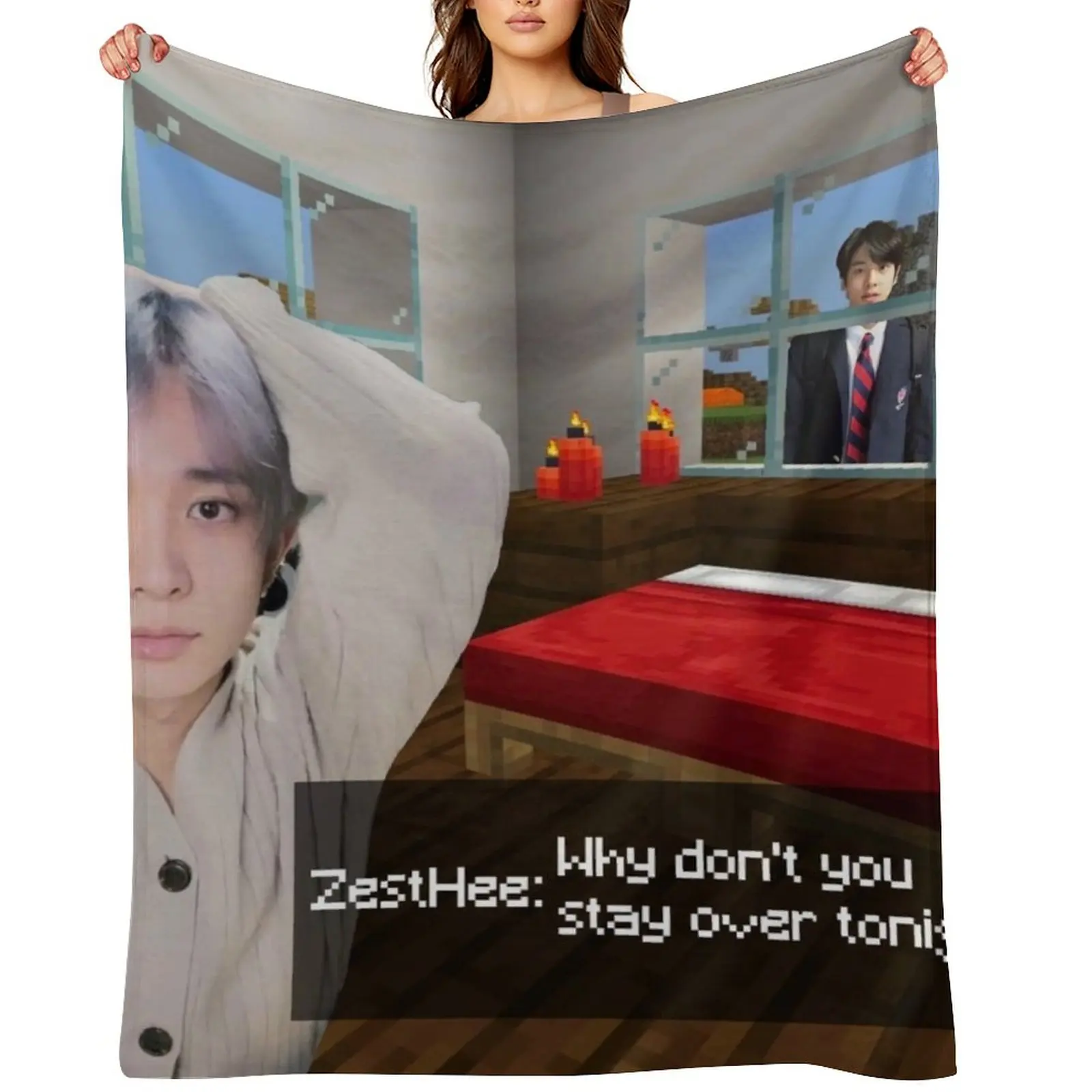 

A Night at ZestHee's Throw Blanket Hairys Stuffeds warm for winter Fashion Sofas Blankets