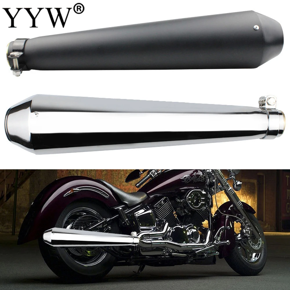 38mm-45mm Universal Motorrad Auspuffrohr Schalldämpfer Retro Klassische Galvanik für Cafe Racer CG125 SR400 CB500 VT500 CM300