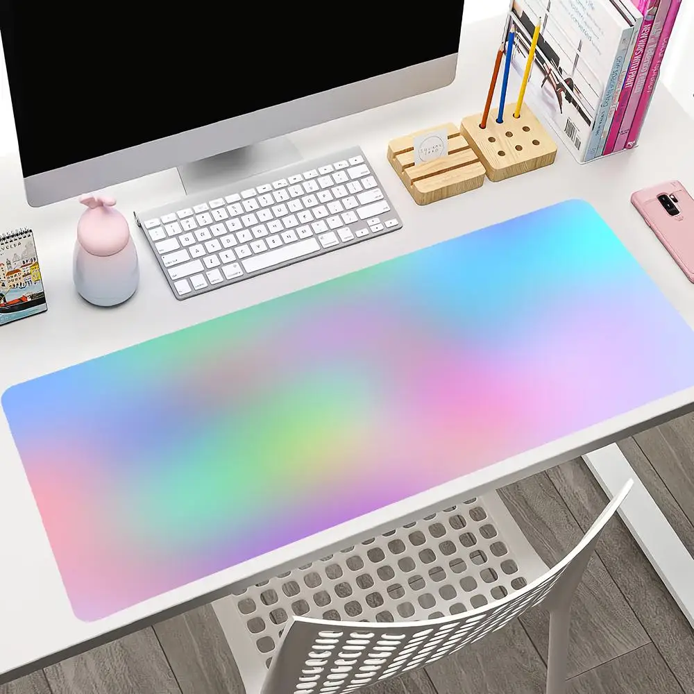 Pastel Colorful Mousepad Large Gaming Mouse Pad LockEdge Thickened Computer Keyboard Table Desk Mat