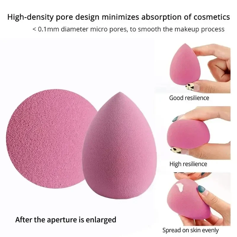 4 Stuks Make-Up Spons Blender Schoonheid Ei Cosmetische Spons Poeder Puffs Applicator Concealer Foundation Droog Nat Gebruik Bladerdeeg Make-Up Tools