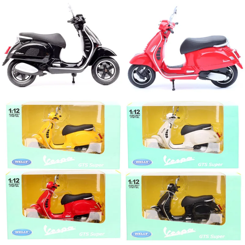 

Welly 1/12 Scale 2020 Vespa GTS Super Sport 300 Scooter Bike Diecast Toy Motorcycle Model Collection Souvenir