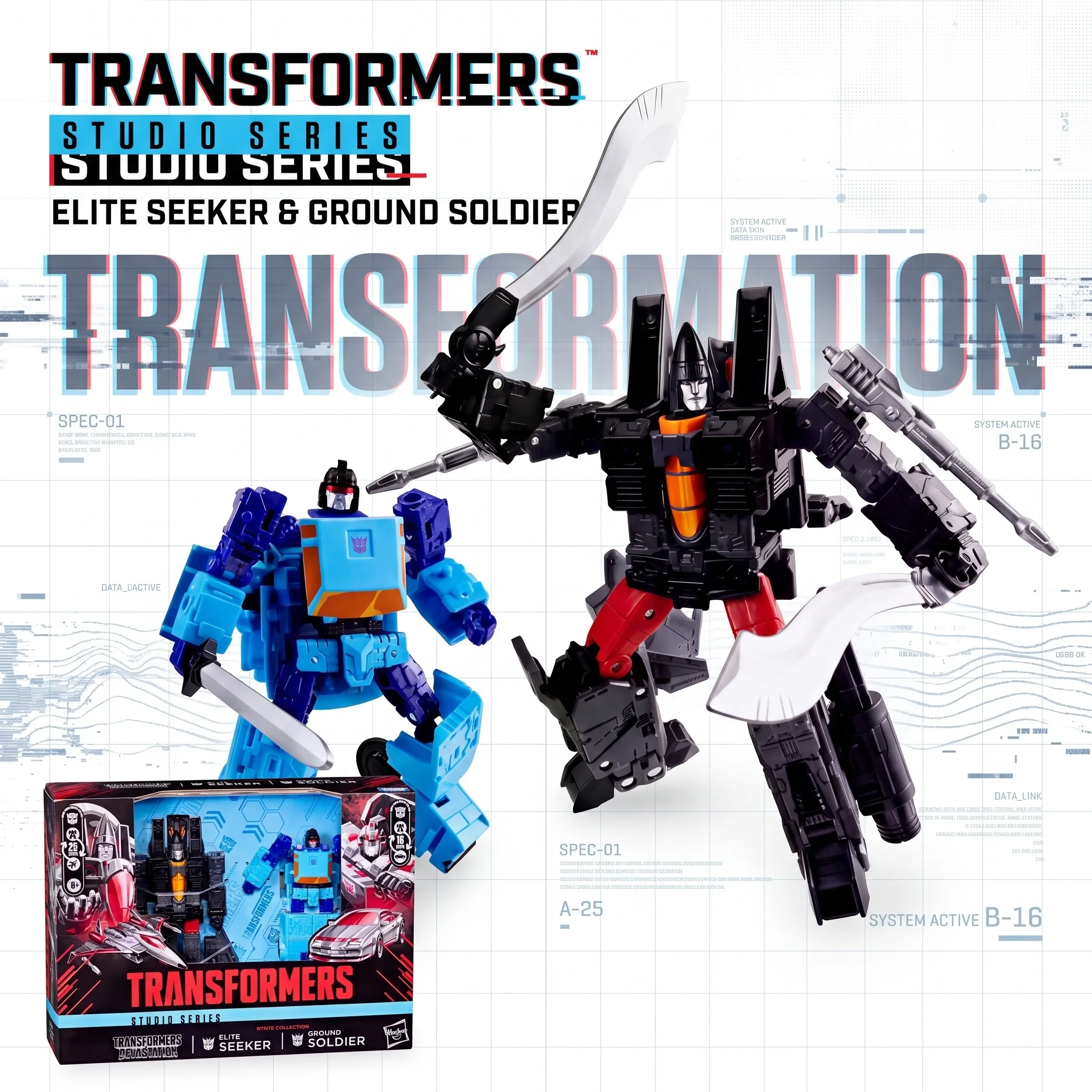 【In Stock】Hasbro Transformers Studio Series MTMTE Seeker＆Soldier Action Figures 100% Original Collectible Model Hobbies Robots