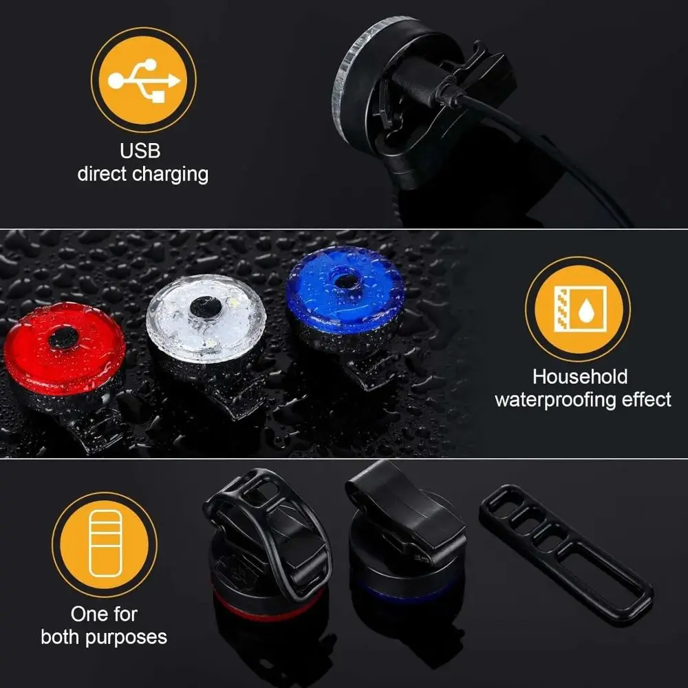 High Quality Clip on Dog Lights 3 Light Modes Waterproof Dog Walking Light USB Rechargeable Warning Light For Night Walking
