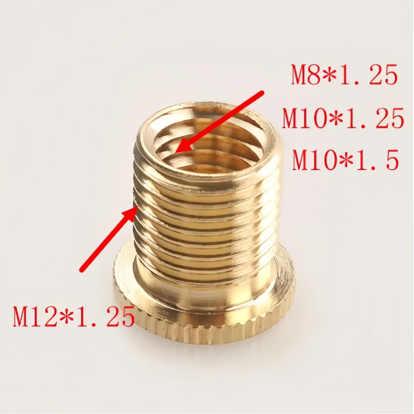 PINXIN Copper Shift Knob Adapter Inside Thread M8*1.25/M10*1.25/M10*1.5 For Universal Knob