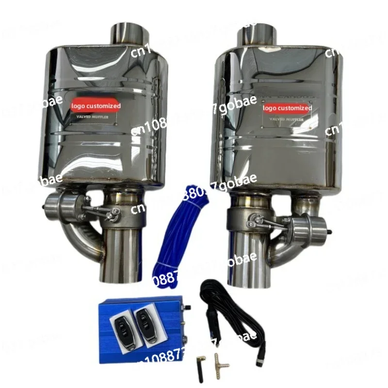 

1 Set(2 ) 3" 76Mm Stainless Steel 304 Performance Exhaust Valvetronic Muffler with Remote Control Vacuum