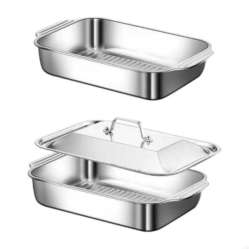 

2025 New High Quality Dinner Tray Stainless Steel Heat Resistant Design Grilled Fish Tray
