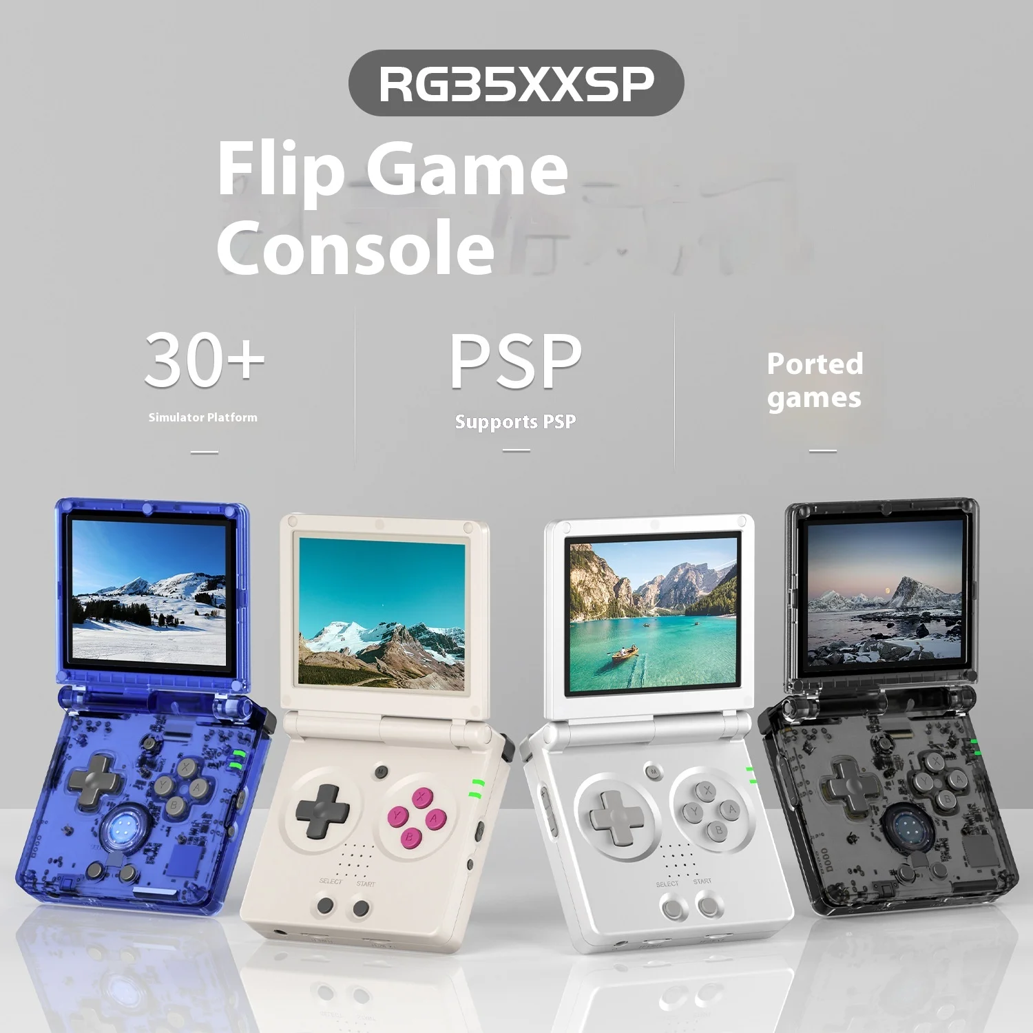 

Wireless Folding Open Source Retro Handheld Game Console 3.5 Inch IPS Screen 64 Bit Linux System HDMI-compatible 64G 5K Games