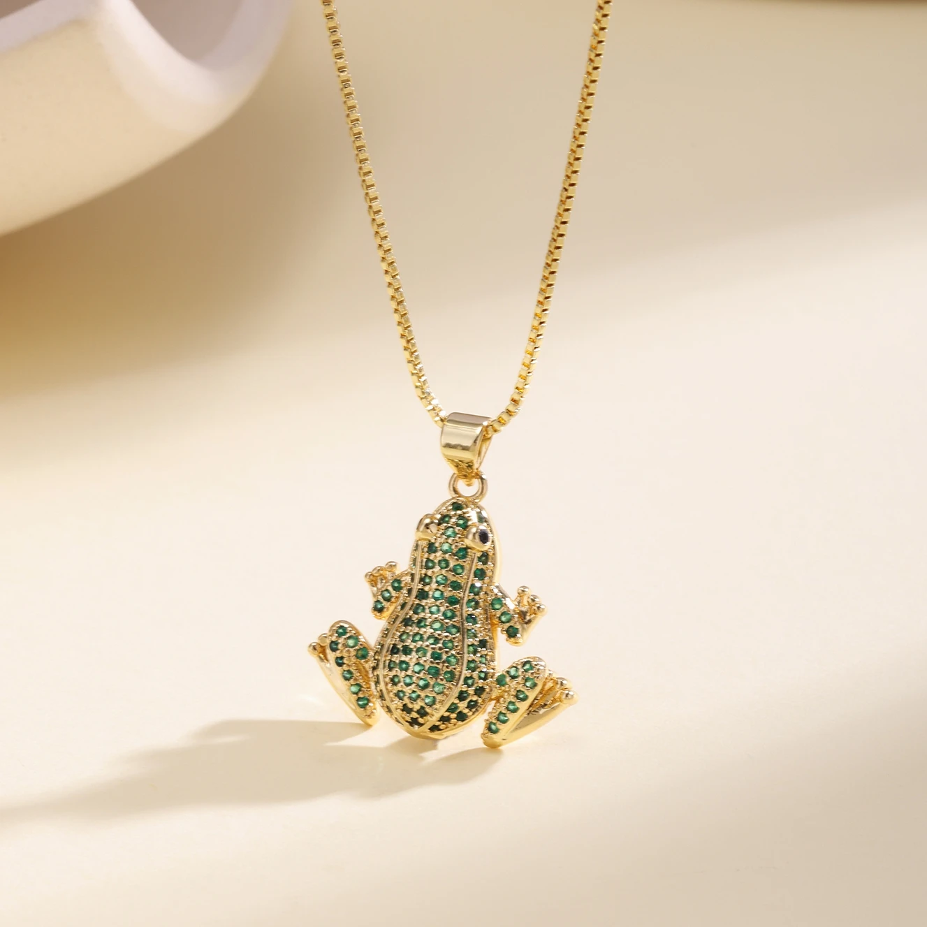 Nidin Mode Niedlichen Frosch/Schnecke/Muschel Anhänger Halskette Für Frauen Männer Kupfer Funkelnden Zirkon Tier Charme Schmuck Zubehör geschenk