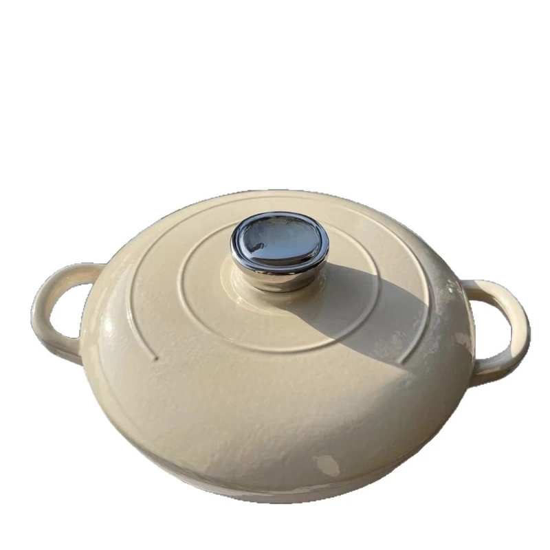 

26CM enamel pot, household cast iron pot, gas stove, electromagnetic stove, universal