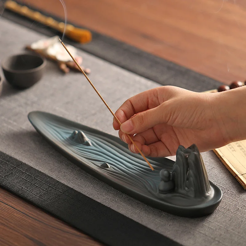 

Cloud Viewing Sea Line Incense Burner Home Aromatherapy Burner Sandalwood Burner Incense Holder Incense Seat Agarwood Creative C