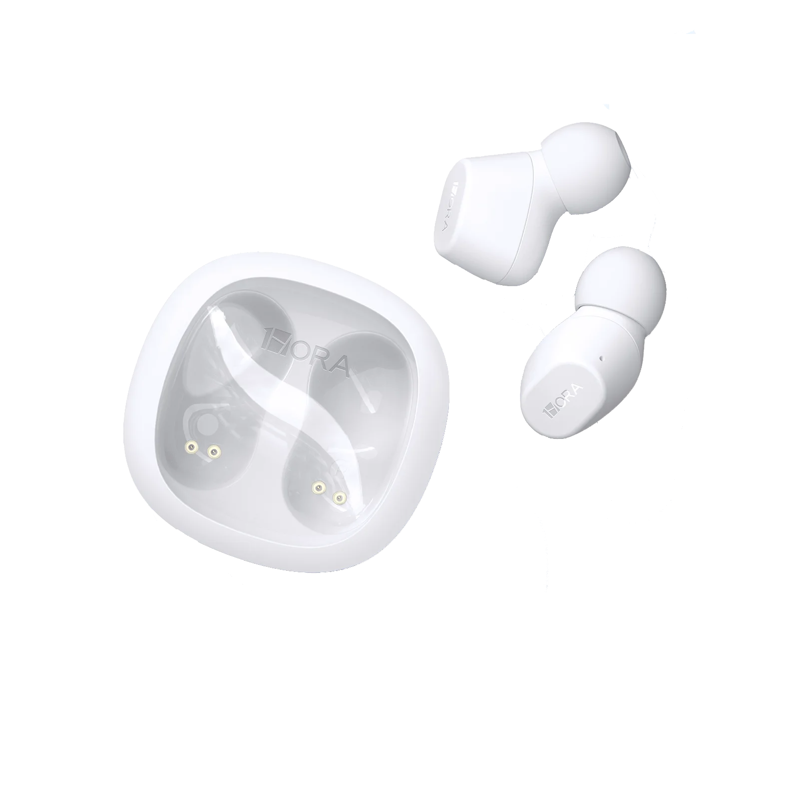1HORA AUT208 سماعات أذن لاسلكية بلوتوث 5.3 من النوع C شحن داخل الأذن سماعة أذن توافق واسع لـ IOS/Android أبيض/أسود/أزرق