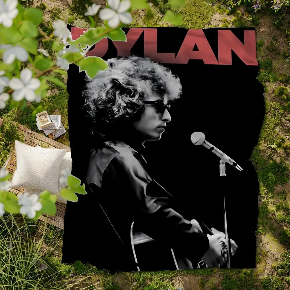 music B-Bob D-Dylan Throw Soft Flannel Blanket for Bed Bedroom Sofa Picnic Throw Skin-friendly Breathable Gift Cover