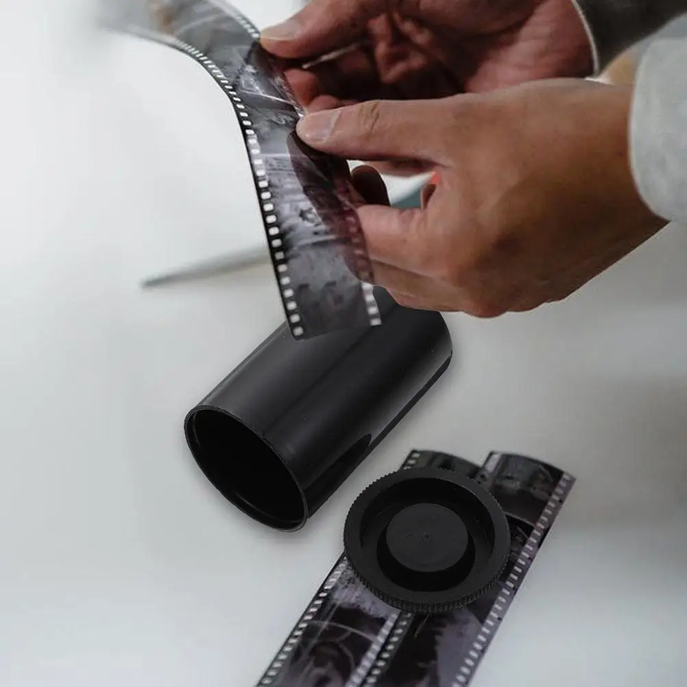

10pcs Black Film Canisters Plastic Storage Case Empty Containers with Caps for Camera Bait Box Compact Protective