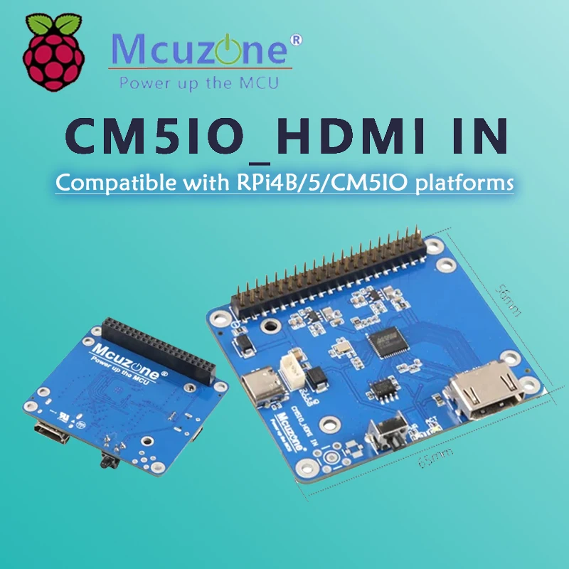 

Модуль Raspberry Pi CM5IO_HDMI IN для RPi 4B/5/CM5IO, запись OBS без привода, захват видео, потоковая передача вживую 1920*1080